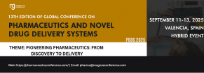 13th Edition of Global Conference on Pharmaceutics and Novel Drug Delivery Systems